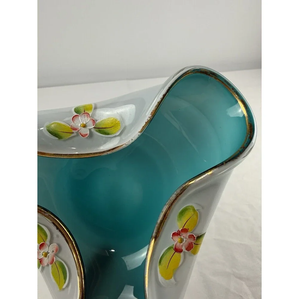 vintage MCM murano glass ashtray handpainted no chips or cracks